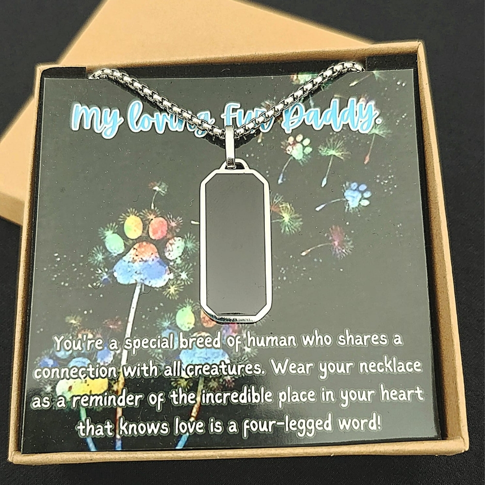 Silver Dog Tag Necklace